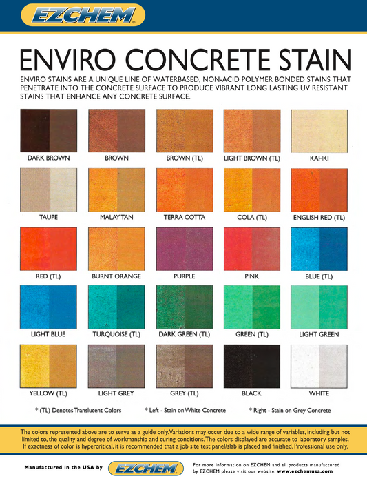 Enviro Concrete Stain - Case of 4 x 1 gallon units