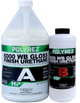 Two bottles of Polyrez 6000 WB Gloss Finish Urethane