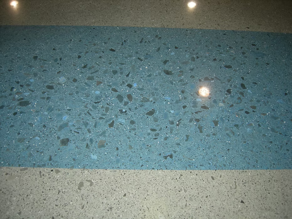 Blue Poppy dyed floor