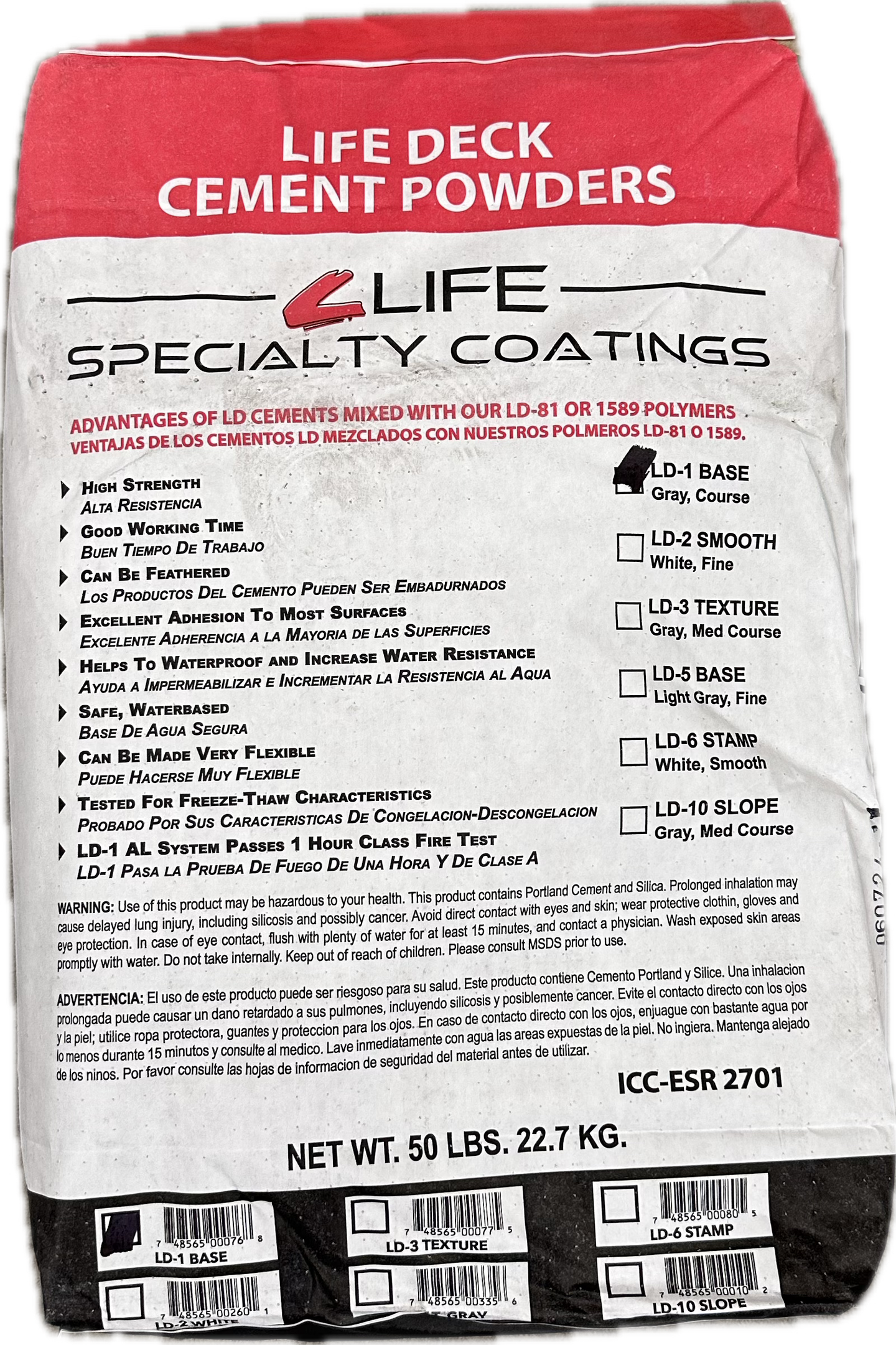 LD1 Gray Base Coat 50lbs Bag