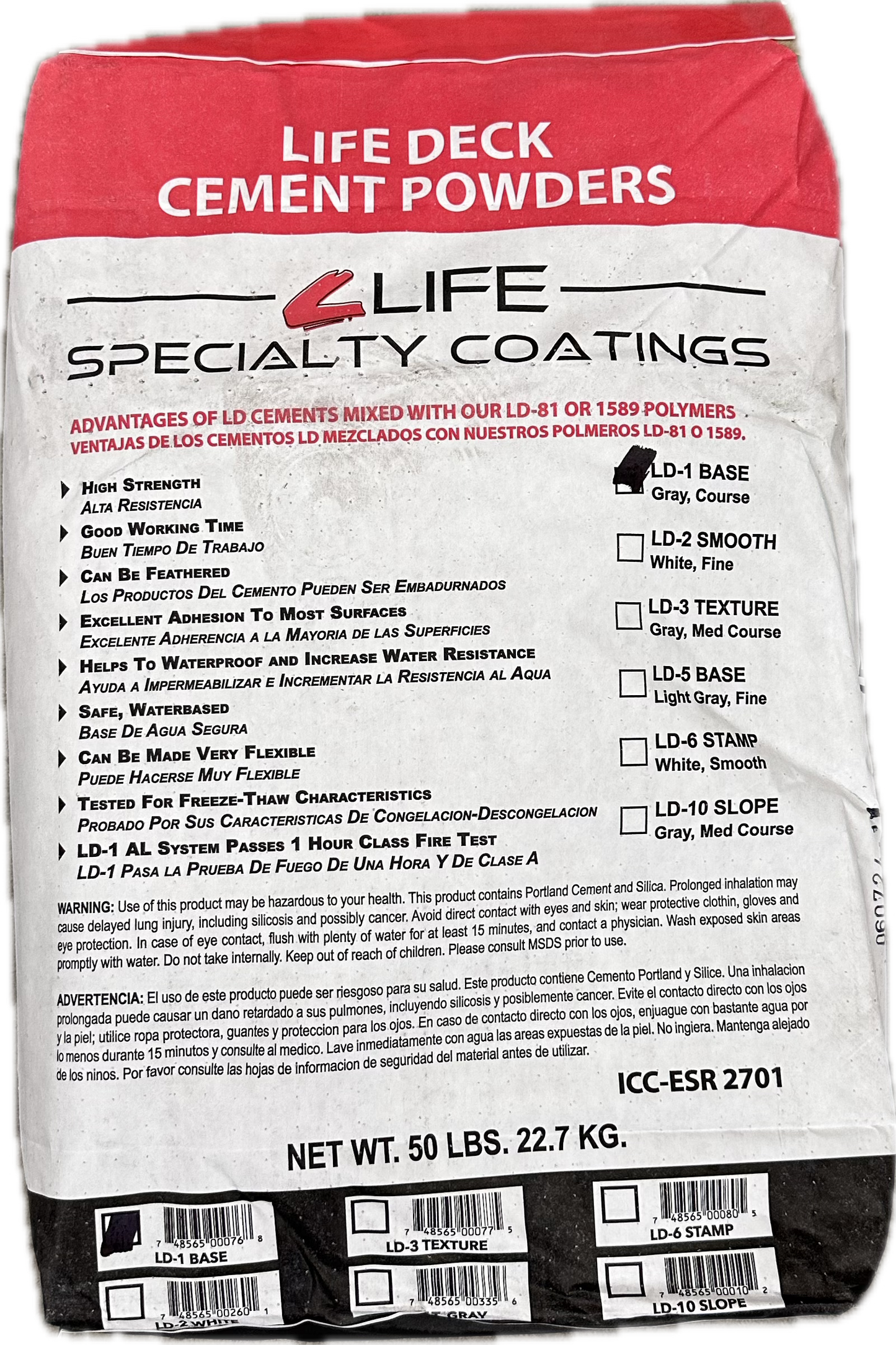 LD1 Gray Base Coat 50lbs Bag