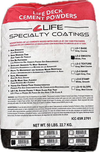 compare product LD2 Smooth White Fine 50lbs Bag - 1/2 & Full Pallet Options