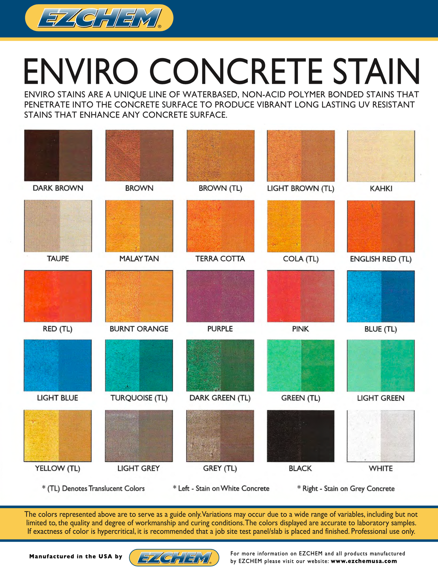 Enviro Concrete Stain - Case of 4 x 1 gallon units
