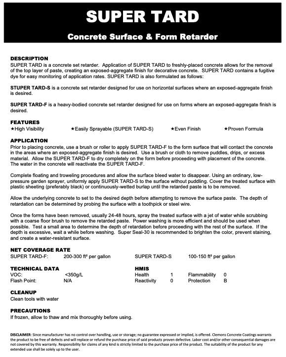 Super Tard S - Surface Retarder