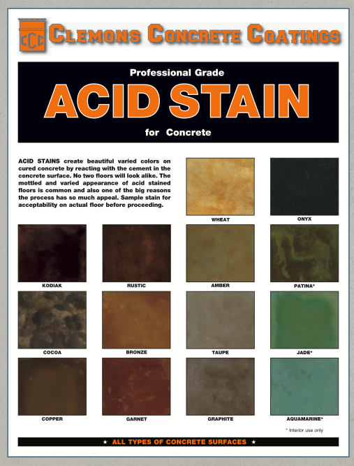Clemons Concrete Acid Stain