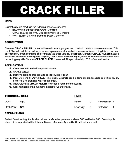 Clemons Crack Filler Case of 9