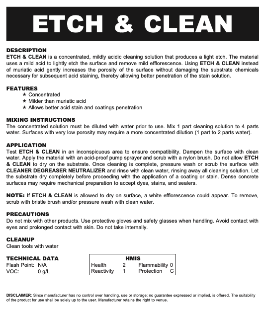 Etch & Clean 1 Gallon