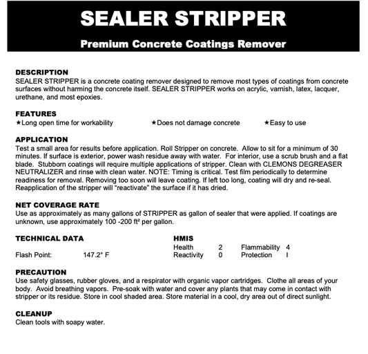 Sealer Stripper