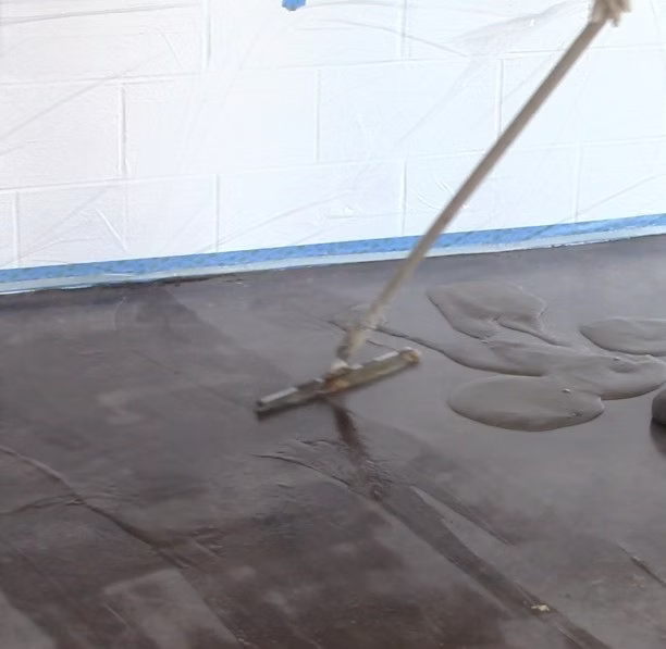 Sealer Stripper applied on a garage floor